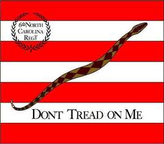 North Carolina flag, rattlesnake
