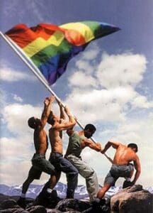 Homosexuals Raising Flag